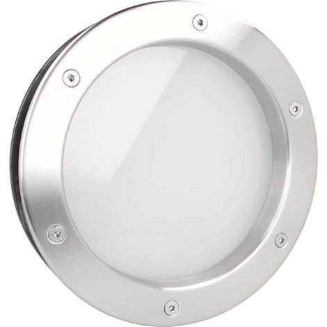 1 - Hublot De Porte - Acier Inoxydable - Verre De Sécurité Feuilleté - Pour Portes Intérieures De 40 Mm D&39épaisseur - Design Moderne Avec Vis Apparentes - Verre Dépoli - Diamètre 40 Cm