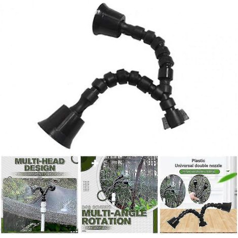 360 Degree Rotating Spray Nozzle Multipurpose Adjustable Irrigation Spray Nozzle1 Piece Black (1/4)