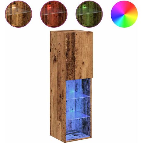 Maison Exclusive - TV-Schränke mit LED-Leuchten 2 Stk. Altholz-Op