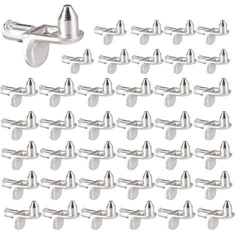 Support d’Étagère en L, 40 Pièces, Épaisseur 5 mm, pour Meubles, Armoires, Bibliothèques, Placards et Bureau (1/5)