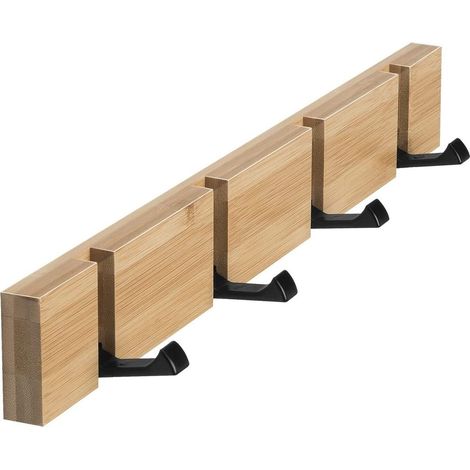 Wandmontierter Kleiderhaken, faltbarer Kleiderhaken mit 4 Haken, kann zum Aufhängen von Hüten, Schals usw. verwendet werden. (1/4)