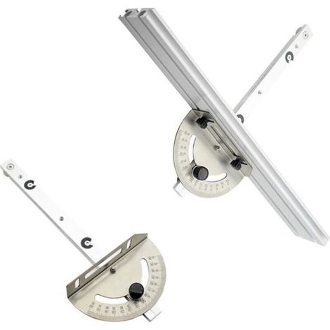 Règle d'angle de précision et jauge à onglets pour scie de table de menuiserie, avec rails (E)' (1/5)
