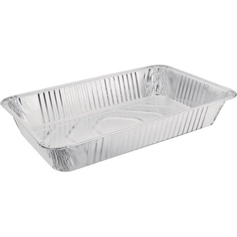 Plateaux de service rectangulaires en aluminium GN 1/1 (5 pièces)