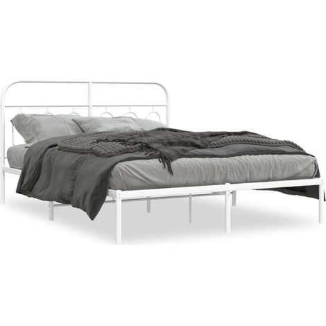 Maison Exclusive - Estructura cama sin colchón con cabecero metal