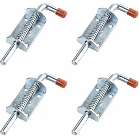 Lot de 4 accessoires de modification de remorque pour fermeture éclair - Poignée de remorque épaisse de 10 mm - Boucle à ressort - Serrure de remorque UTV (Argent, taille unique) (1/5)