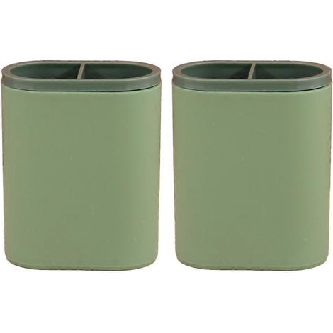 Organisateur de salle de bain, ensemble d'accessoires, design bicolore (1/4)