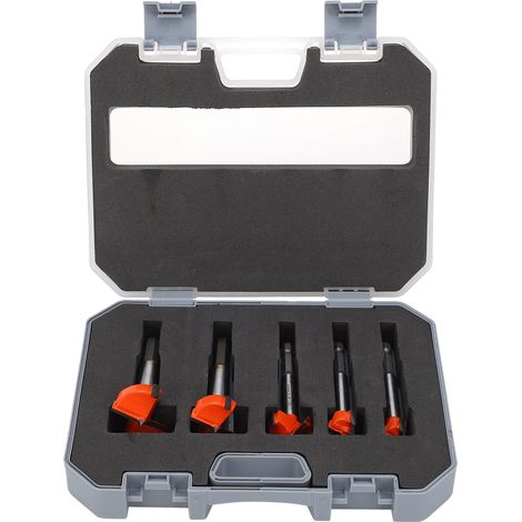 5 pièces Fraise à Charnière pour Bois, Outil de Perçage et Découpe pour Menuiserie (1/5)