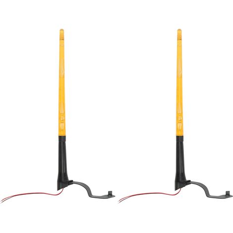 2 Stück Peitschenlichter 340 mm lang, bernsteinfarben beleuchtete Antennen-Fahnenmastlampe für ATV UTV.