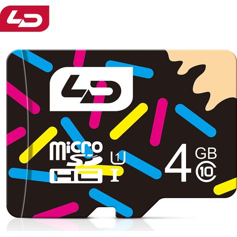 LD, carte mémoire U1 haute vitesse de 4 Go, adaptée aux téléphones portables et aux cartes TF, compatible avec les drones et les appareils photo