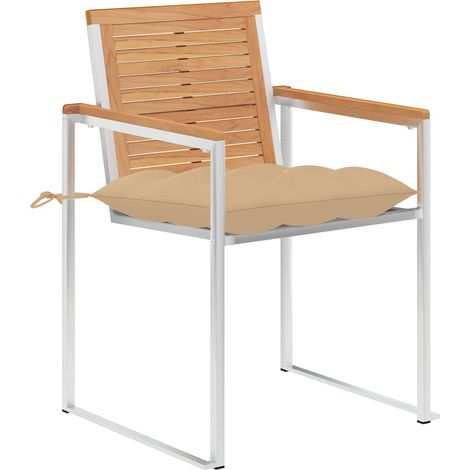 Maison Exclusive - Gartenstühle 8 Stk. mit Kissen Massivholz Teak