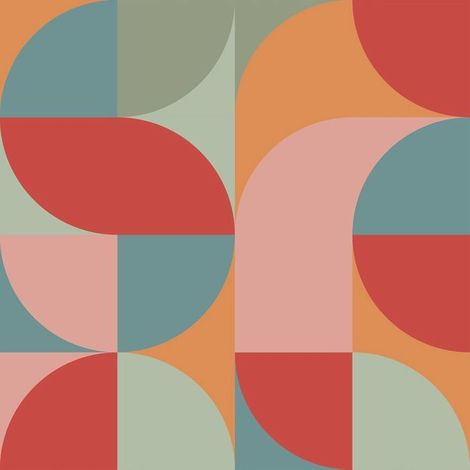 Papier Peint Géométrique Coloré Papier Peint Graphique Abstrait Papiers Peints Geometrique Irrégulier Contemporain Rouleau A[BI66] (1/5)