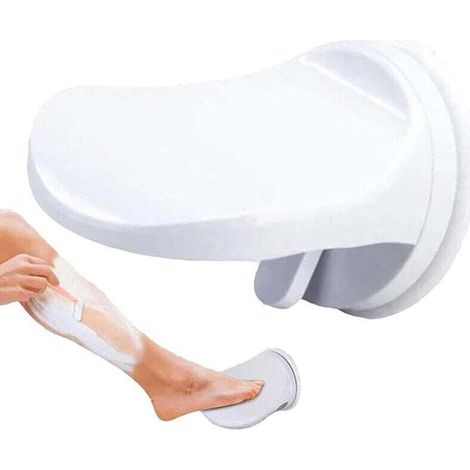 Repose Rasage Douche, Repose Pieds en Plastique À Ventouse Antidérapante, Repose Douche pour Se Raser Les Jambes, Pédale Salle Bain Antidérapante pour La Douche