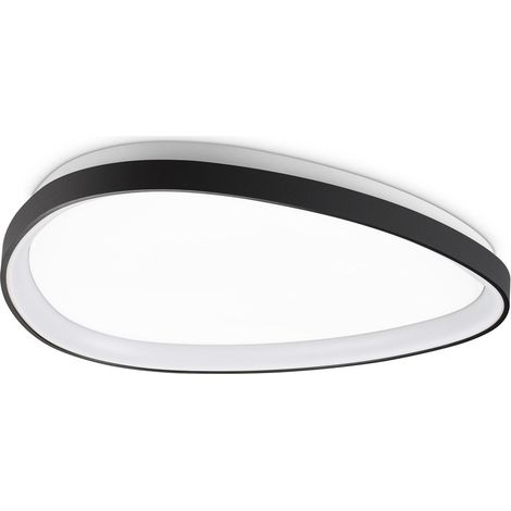 Ideal Lux Plafoniera moderna Gemini 1 luce LED integrato nero metallo