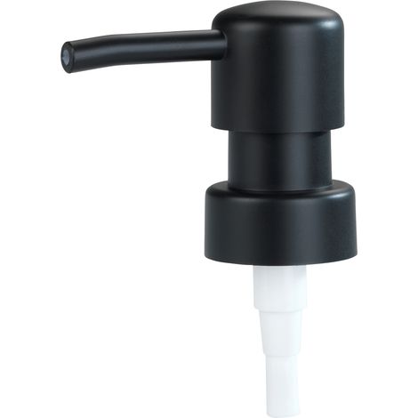 WENKO Seifenspender Ersatzpumpkopf, Rund, Kunststoff (ABS), 6,7x18x3,4cm, schwarz