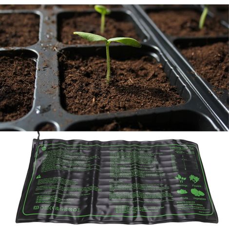 Manta calefactora impermeable de 30 W para semilleros, con 6 niveles de temperatura ajustables. (1/5)