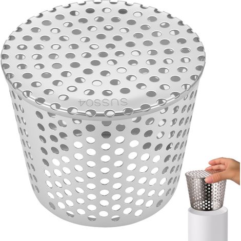 Crapaudine de Gouttières, Filtre Gouttières, Grille de Protection Gouttière Acier Inoxydable, Grille Protection Anti Feuille pour Gouttière de Toit Plat (90-110 mm) (1/5)