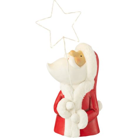 Père Noël à LED "Étoile" 67cm Rouge (1/5)