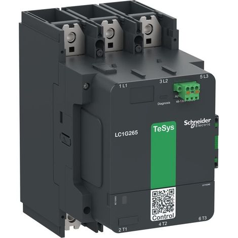 Contacteur TeSys LC1G 500A 440V 3P AC3 Standard 100-250V AC-DC bobine - LC1G500KUEN
