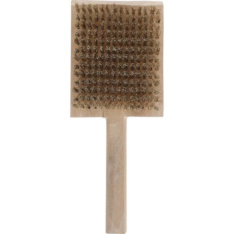 Brosse Anti-mousse Cuivre à Manche Bois Brosse Métallique Pratique pour Patios et Espaces Extérieurs Outil pour Éliminer Mousse Tenace Nettoyeur Extérieur et Facile à Utiliser (1/5)