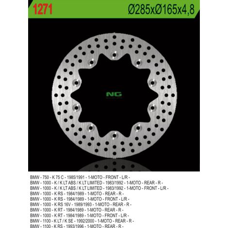 Disco de freno delantero/trasero NG para BMW K 75/100/1100, acero de alta calidad.