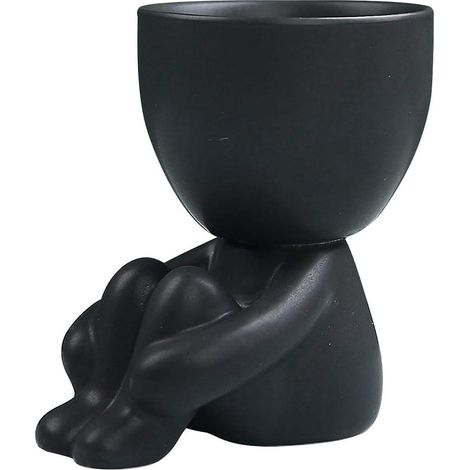 vase En Rsine Humaine - Jambes Tendues, Jardin Vintage Visage Humain Sculpture Couvre Pot De Fleur, Pot De Fleur Cratif, Dcoration Maison Bureau,