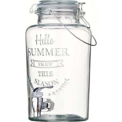 Point-Virgule Dispenser per bevande con zafphahn Hello Summer Bar accessorio 3L – Trasparente (1/4)