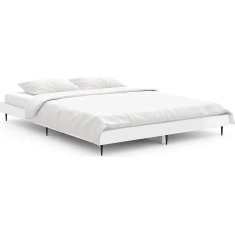 Maison Exclusive - Giroletto Bianco Lucido 140x190 cm in Legno Multistrato (1/5)