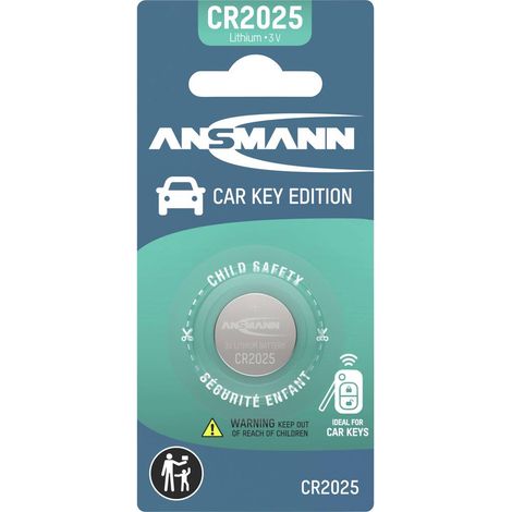 Ansmann Batteria a bottone CR 2025 1 pz. Li-Ion CR2025 - Car key Lithium Knopfzelle 1er Blister (1/2)