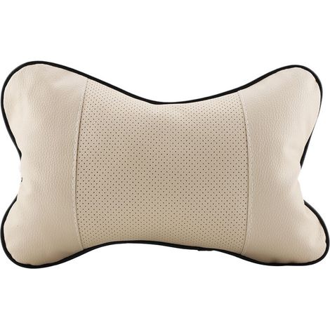 1 Appui-tête de siège auto portable et souple, coussin respirant de soutien pour la tête et la nuque, beige (1/5)