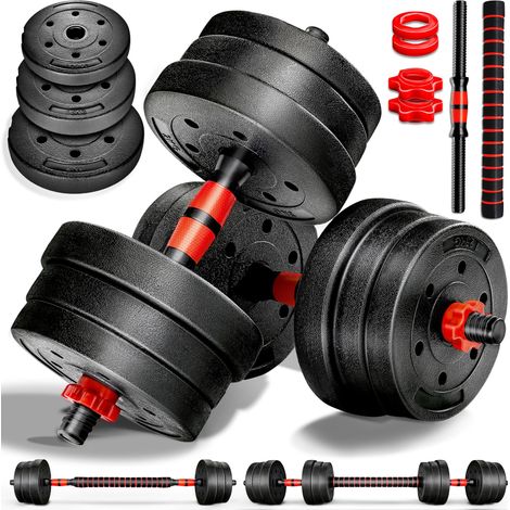 RE:SPORT® Hantelset 20 kg Kurzhanteln Langhantel Set Hantel Hantelscheiben