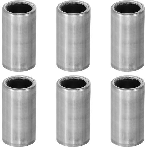Entretoises en Acier M10, 6 Pièces Entretoises Métalliques en Acier 10,2 mm ID x 14 mm OD x 40 mm L Entretoise en Acier au Carbone Vis de Support Ronde pour Vis M10 ou 2/5 Pouces (1/5)