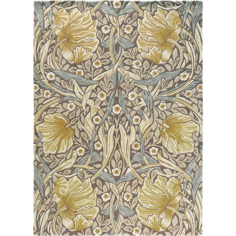 Tapis salon et chambre en laine 140x200 vert olive et violet fait à la main (1/4)
