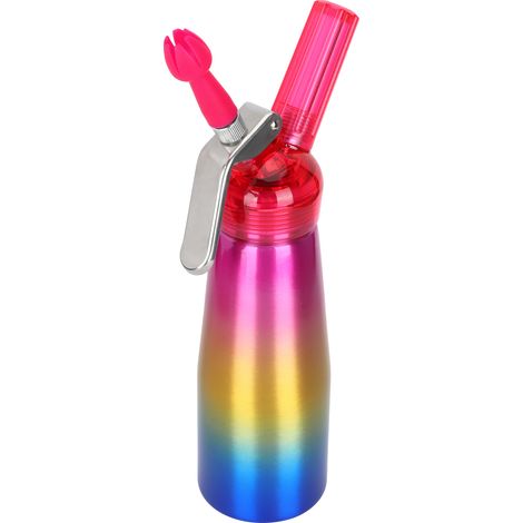 Siphon à beurre couleur aluminium, poche à douille, pistolet à chantilly, pistolet à chantilly pour lait frais, 500 ml (1/5)