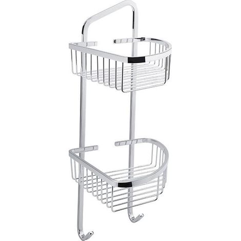 Nimco Open - Etagère en fil métallique, d'angle, 210x210x460 mm, chromée OP 121D-26 (1/2)