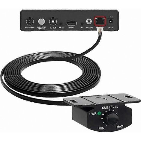 Câble de contrôle de gain 4 broches de 5 m avec bouton de basses pour amplificateur de voiture, montage sur tableau de bord, régulateur de volume stéréo (1/5)
