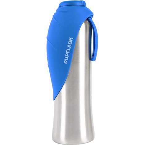 PupFlask Große Hunde-Trinkflasche 27 oder 40 oz Edelstahl Praktischer Trinkspender für Hunde Wassernapf für Welpen auf Reisen Tragbare Trinkflasche für Haustiere Auslaufsicher Perfekte Größe für (1/5)