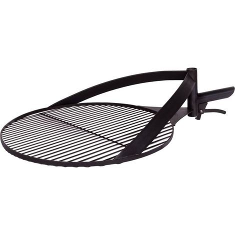 Grille de cuisson en acier naturel pour braséro, 60cm, avec poignée, CookKing, 121205