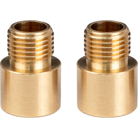Lot de 2 raccords laiton mâle/femelle 10x1 - Tibelec (1/2)