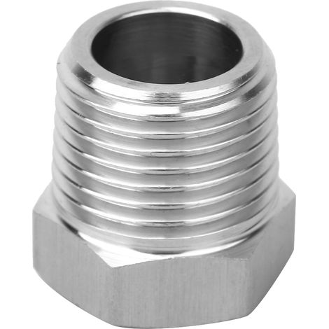 2 adaptateurs BSP mâle-femelle pour tuyauterie, réducteur, manomètre pneumatique, joint de tuyau d'eau 1/2-3/8 (1/5)