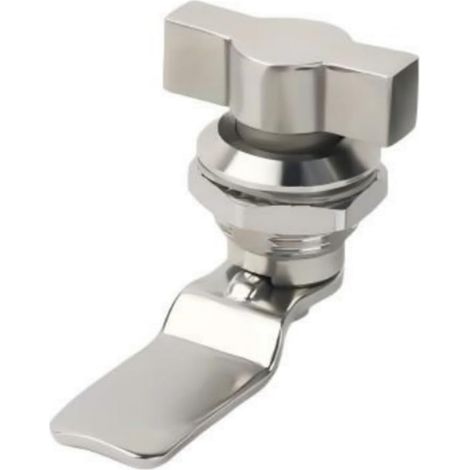 Serrure à came rotative à languette avec poignée, serrures cylindriques de boîte de distribution, serrure de porte d'armoire, serrures d'armoire de châssis (acier inoxydable 714-2 1 pièce) (1/5)