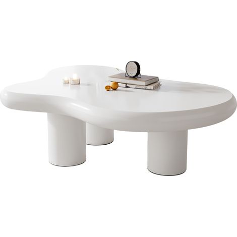 Unregelmäßiger Couchtisch in Wolkenform, 97cm Länge, 67cm Breite, 32cm Höhe, MDF mit Filzunterlagen, lackierte Oberfläche,Kreativer Couchtisch (1/5)