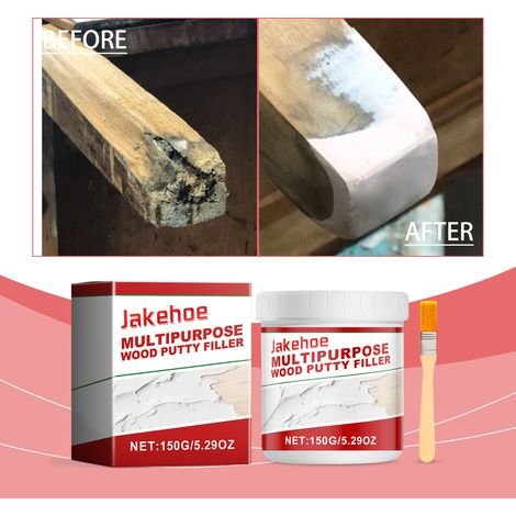 Mehrzweck-Holzkitt, Reparaturpaste für Möbel und Holz zum Füllen von Rissen und Beschädigungen, Reparatur von Holzprodukten – 150 g + Pinsel -- DTEKGAZ (1/5)