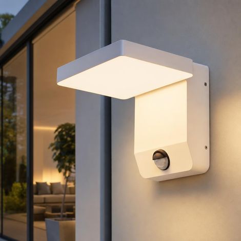 V-TAC VT-11020 lampada led da parete con sensore PIR faro 17W 150lm/w illuminazione facciate quadrato colore bianco 4000k design moderno IP65 sku 2947 (1/5)