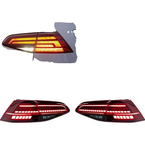 Gruppo fanale posteriore a LED, compatibile con auto compatte modello 7/7.5, MK7.5 ROSSO, LED aggiornato (1/2)