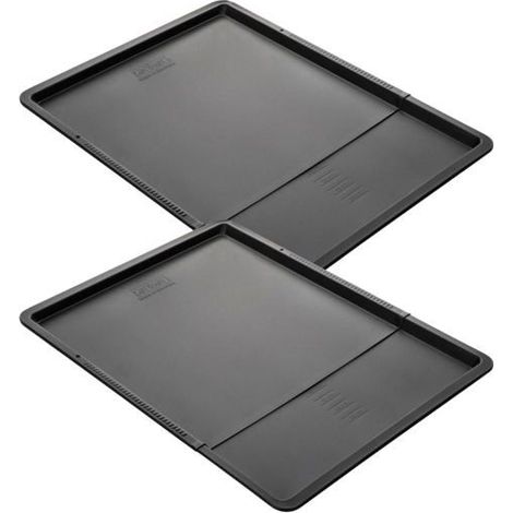 Set aus 2 erweiterbaren Backblechen - ZENKER - Schwarz Metallic - 37 bis 52 x 33 cm (1/5)