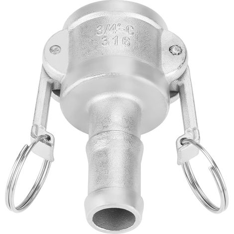 Nockenwellenadapter Typ C aus Edelstahl 316, Innengewinde x DN20 G3/4 Außengewinde mit Widerhaken (1/5)