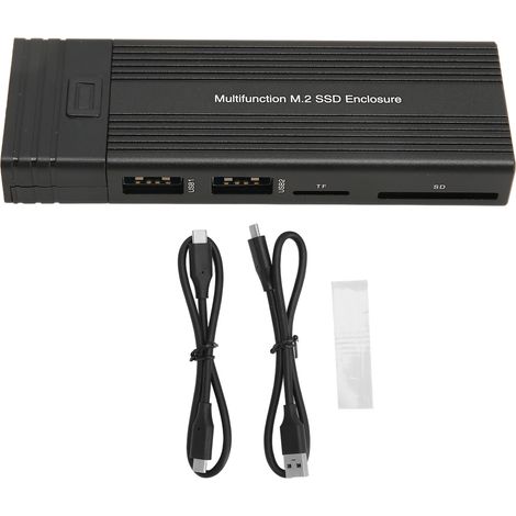 Boîtier SSD M.2 Multifonction USB 3.2 Gen2 PCI pour Disque Dur Solide NVMe et SATA, Compatible Windows, Linux, OS X, Modèle YC‑156 (1/5)