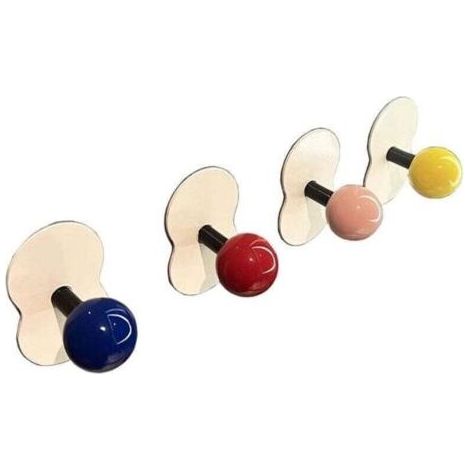 Set mit 4 selbstklebenden Wandhaken, sehr stark, nagelfrei, zum Anbringen an Wandhaken für Badezimmer und (1/4)
