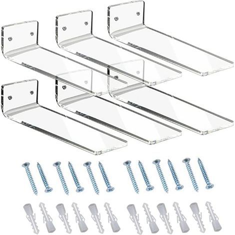 Lot de 6 PréSentoirs à Chaussures Flottants, PréSentoir à Chaussures en LéVitation à Mural pour Collection de Baskets ou BoîTe à Chaussures (1/5)