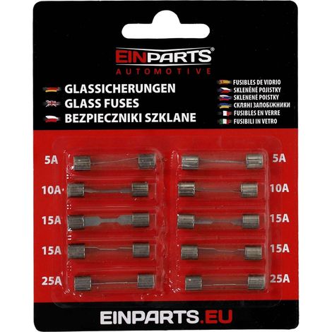 Glassicherungen 6×30 mm 250V, 10 Stück EPFUSE35 (1/2)